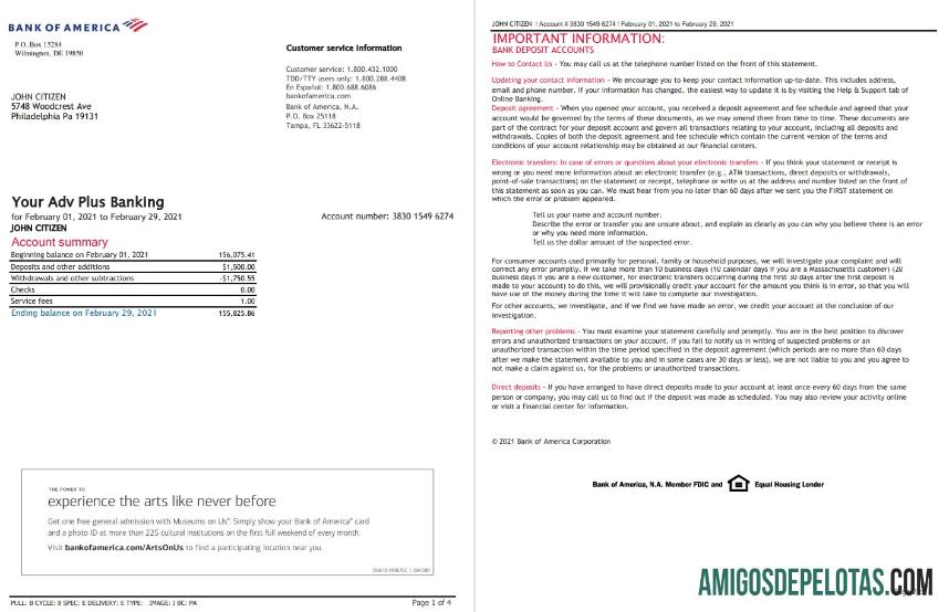 Premium AS bank of Amerika bank laporan templat in Excel and PDF format (4 pages), versi 3