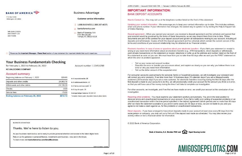 Premium AS bank of Amerika bank laporan, Word and PDF templat, 10 pages