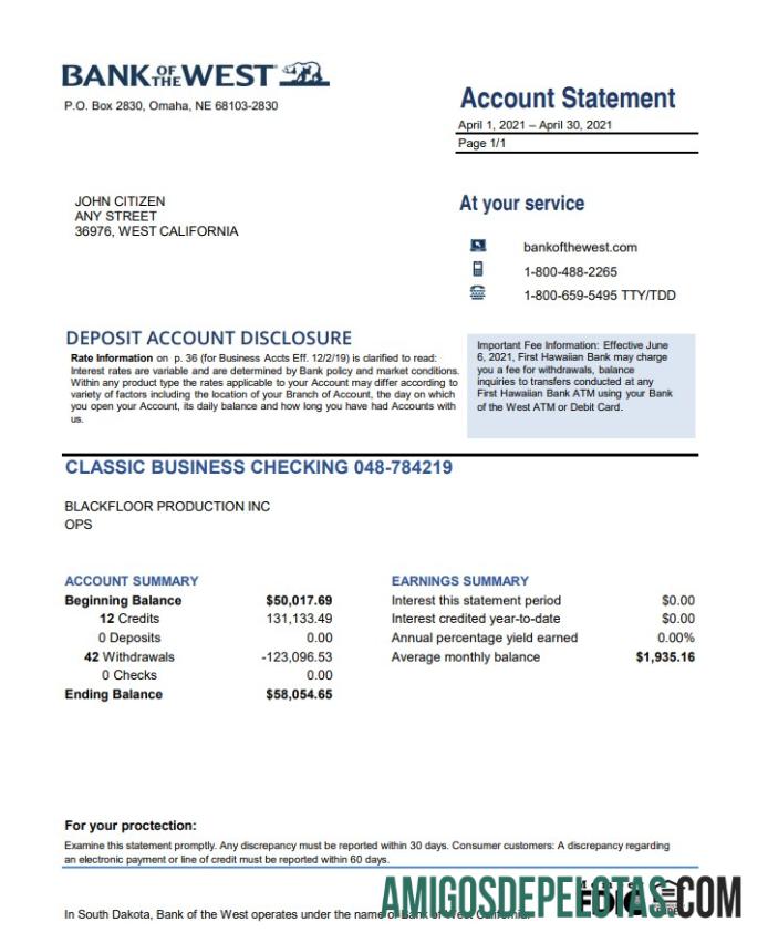 AS bank of the West bank Excel PDF pratinjau