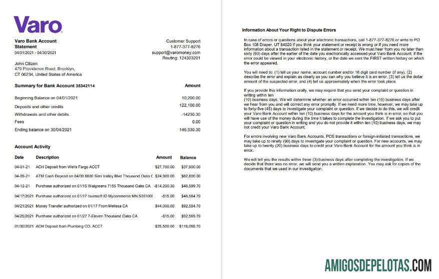 Berkualitas AS California Varo bank laporan templat in Excel and PDF format (2 pages)