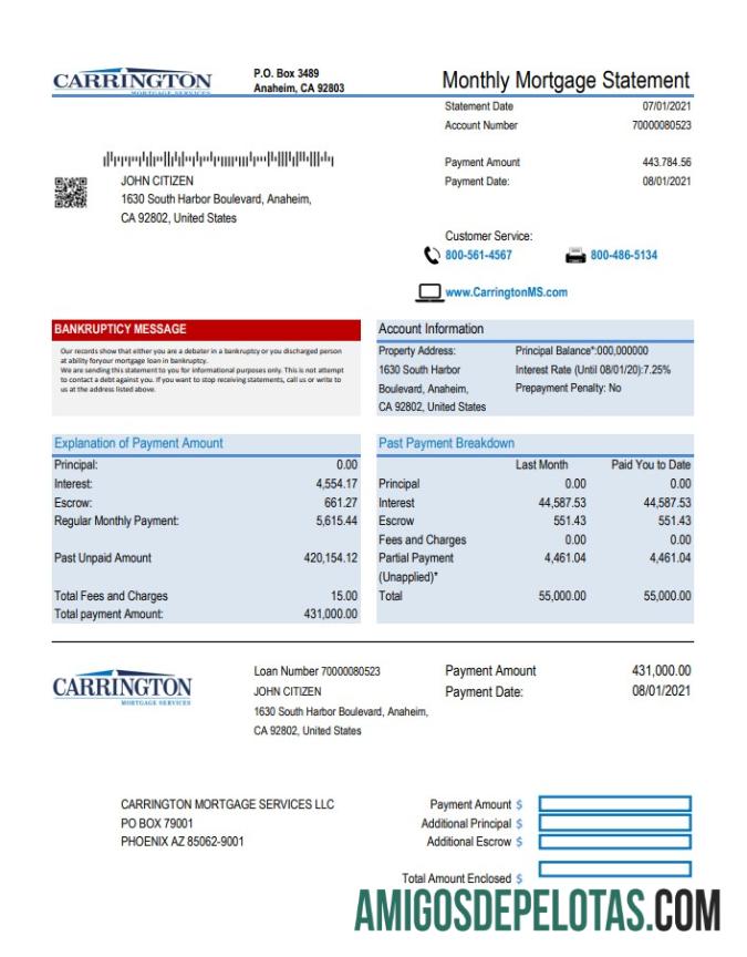 AS Carrington Hipotik Services Excel PDF pratinjau