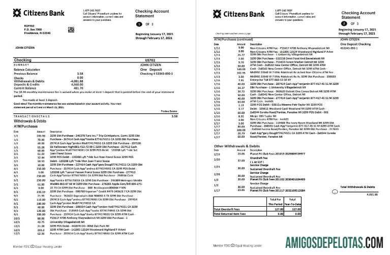 AS Citizens bank Excel PDF sampel