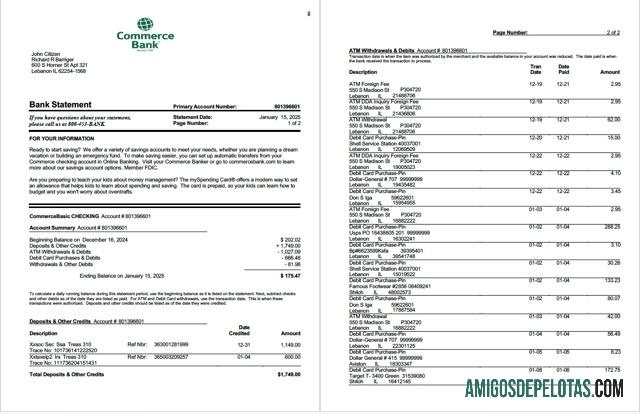 Realistis AS Commerce bank┬álaporan┬áWord and PDF templat, 2 pages