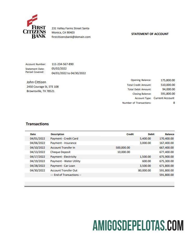 AS First Citizens bank desain