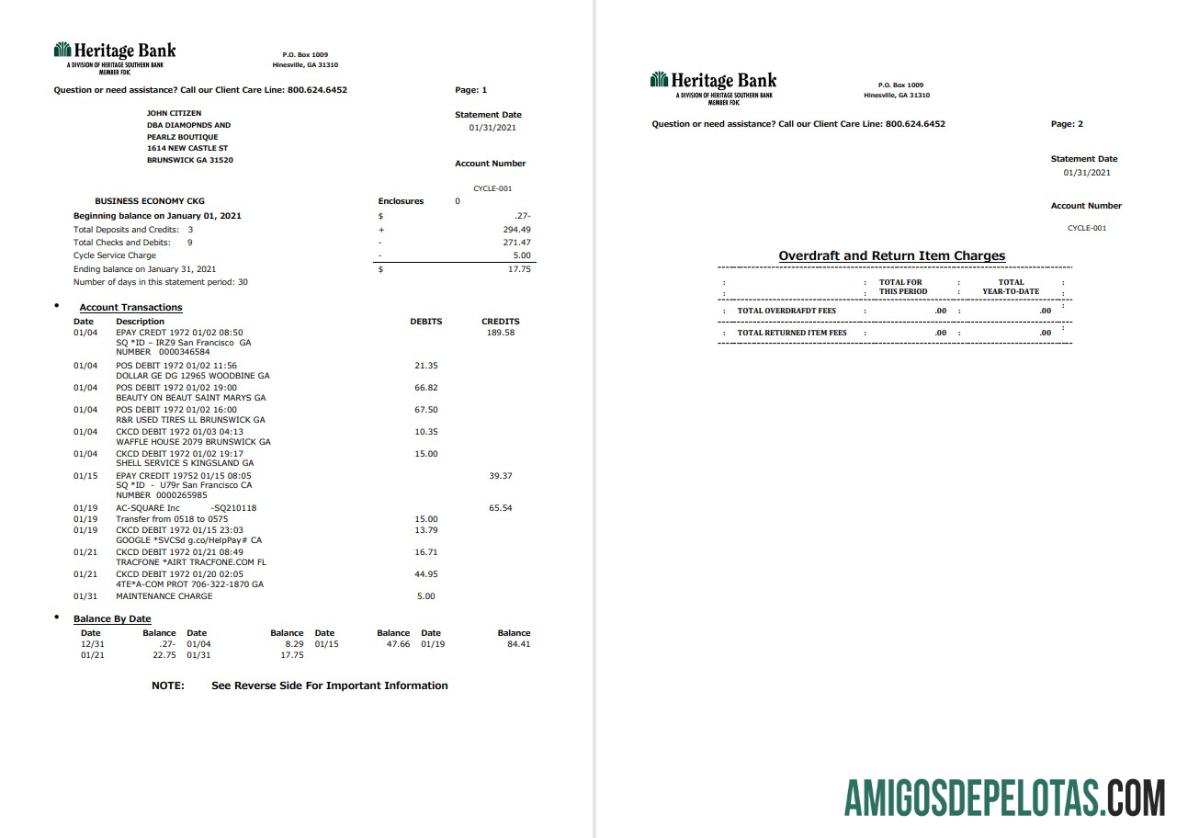 AS Heritage bank 3 pages Word PDF desain