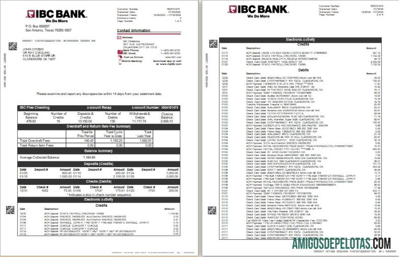 Premium AS IBC bank laporan Word and PDF templat, 4 pages