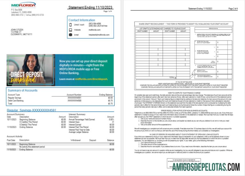 Dapat Diedit AS MidFlorida bank laporan Word and PDF templat, 3 pages 1 2