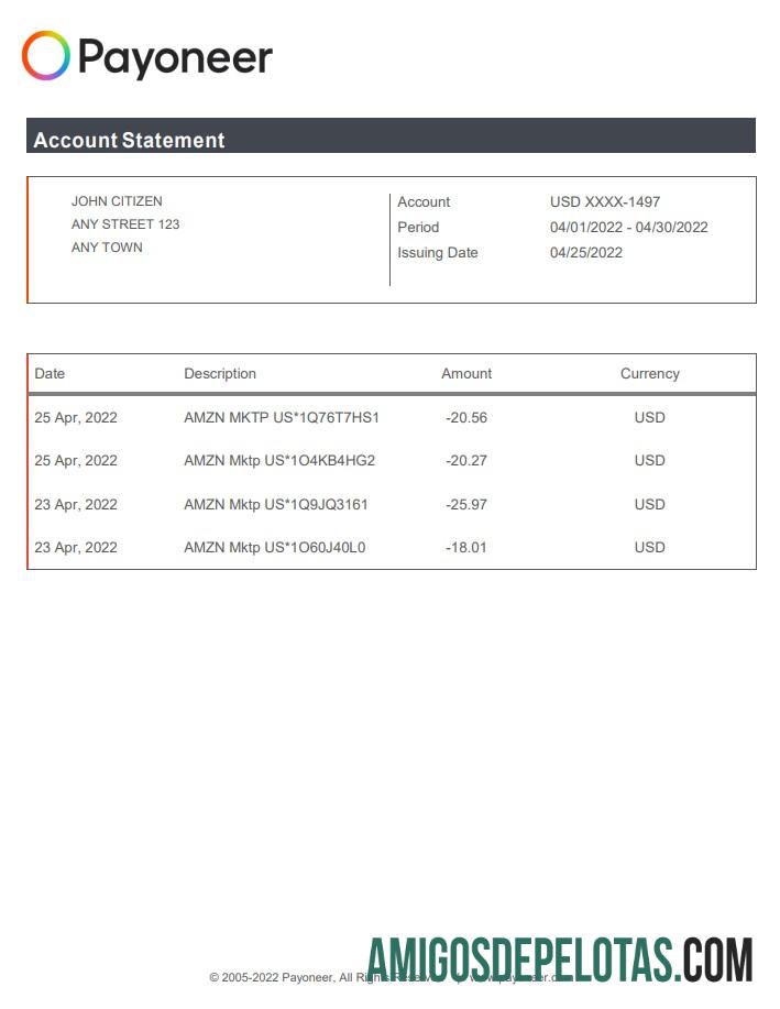 AS Payoneer doc sampel