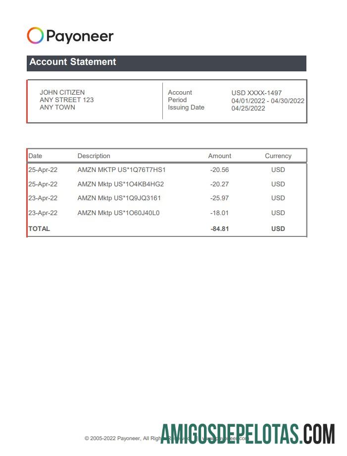 AS Payoneer XLS pratinjau