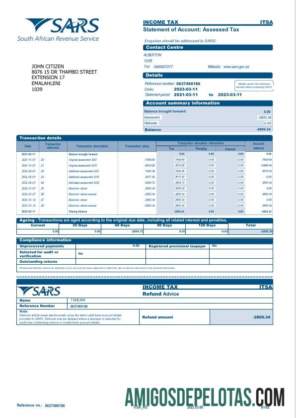 Premium AS SARS bank laporan Word and PDF templat, 2 pages