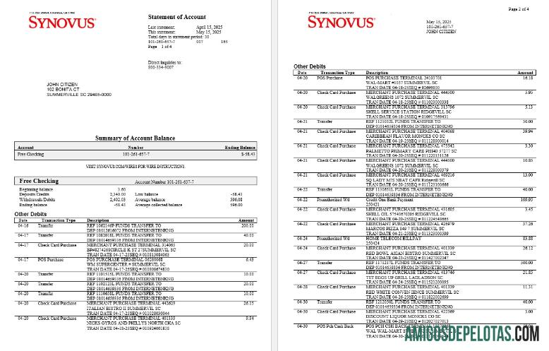 Dapat Diedit AS Synovus bank laporan Word and PDF templat, 4 pages