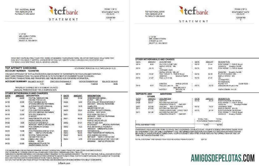 Premium AS TCF bank laporan, Word and PDF templat, 3 pages