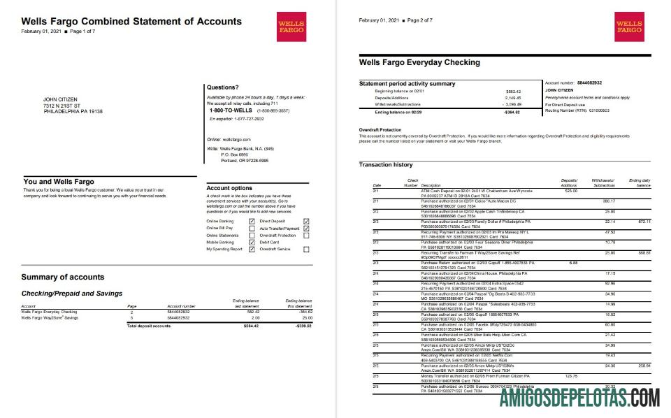 AS Wells Fargo 7 pages pratinjau