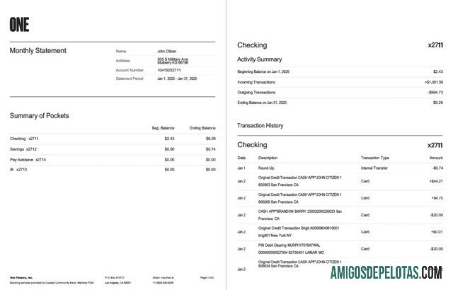 Realistis AS┬áOne Keuangan, Inc. bank laporan Word and PDF templat, 2 pages