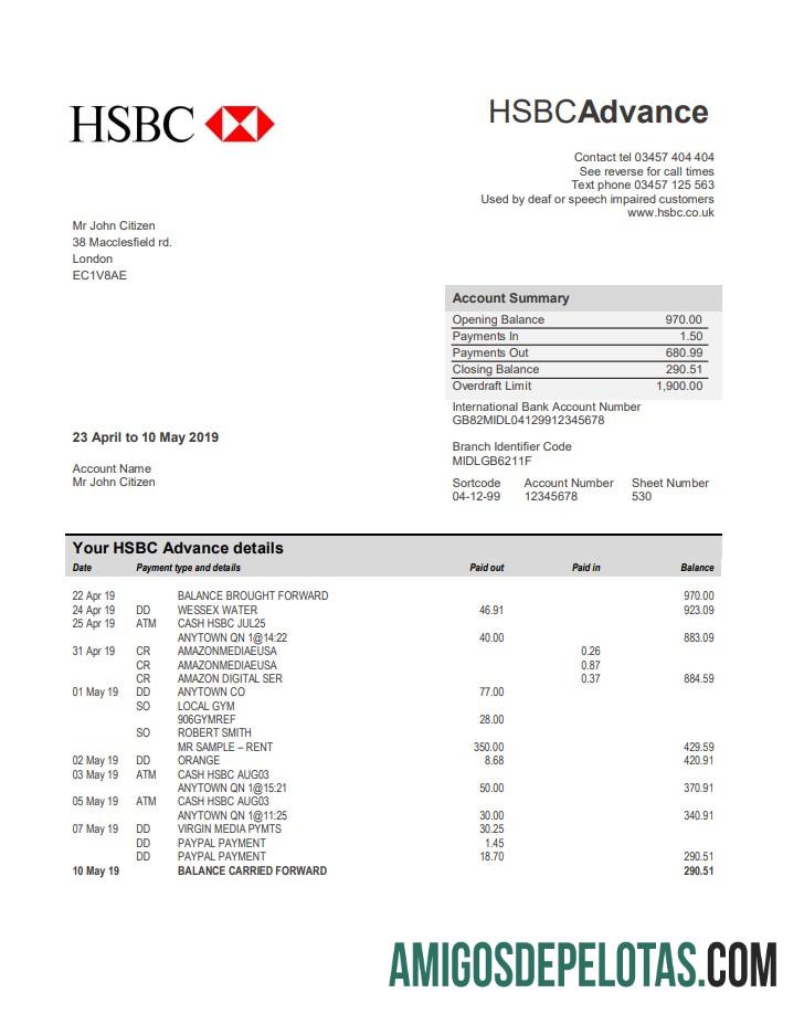 Berkualitas Inggris Raya HSBC bank laporan templat in Word and PDF format