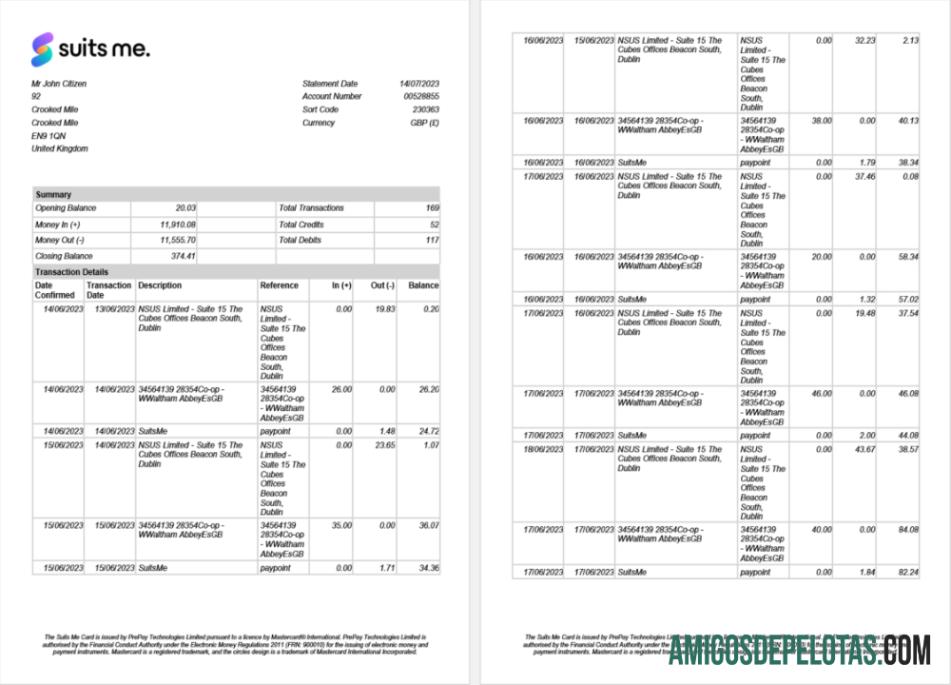 Premium Inggris Raya Suits Me bank laporan Word and PDF templat, 2 pages