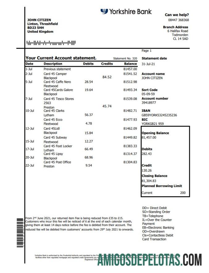 Dapat Diedit Inggris Raya Yorkshire bank laporan easy to fill templat in Excel and PDF format