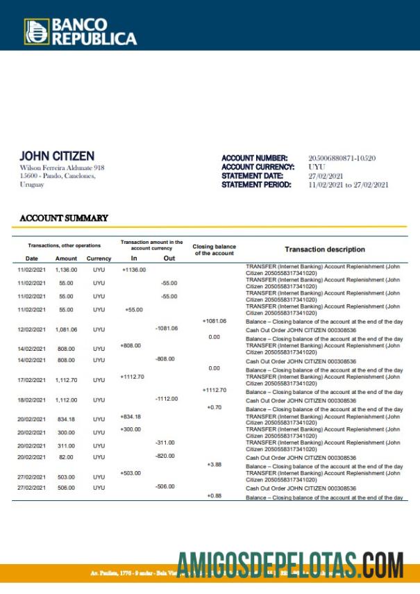 Profesional Uruguay Banco De La Republica Oriental Del Uruguay bank laporan templat in .doc and .PDF format