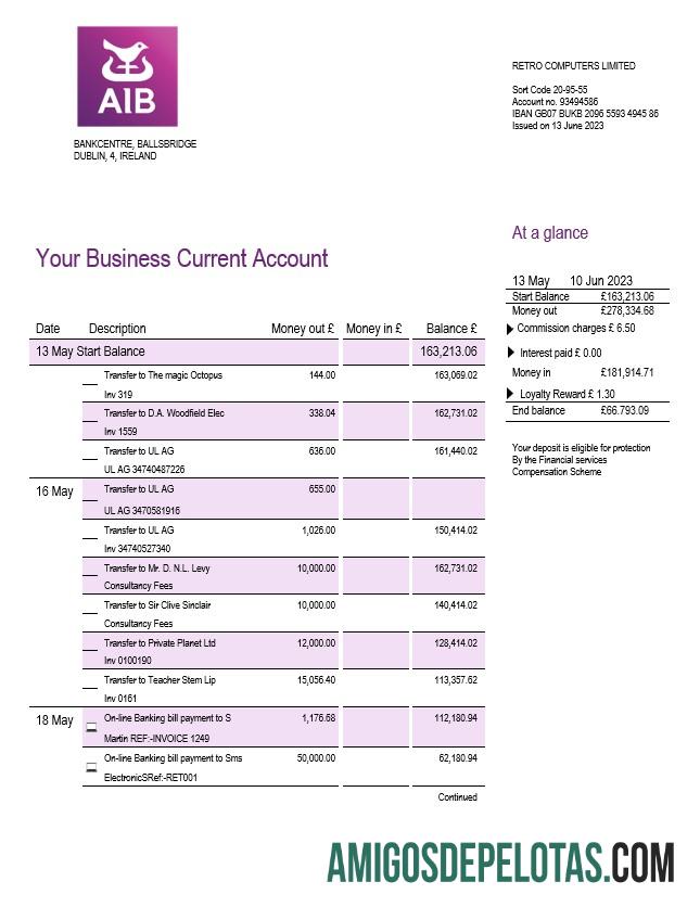 Dapat Diedit Allied Irish Banks (AIB) enterprise laporan Word and PDF templat