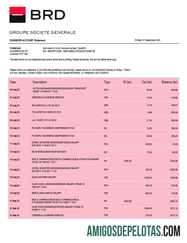 Dapat Diedit BRD bank organization rekening laporan Word and PDF templat