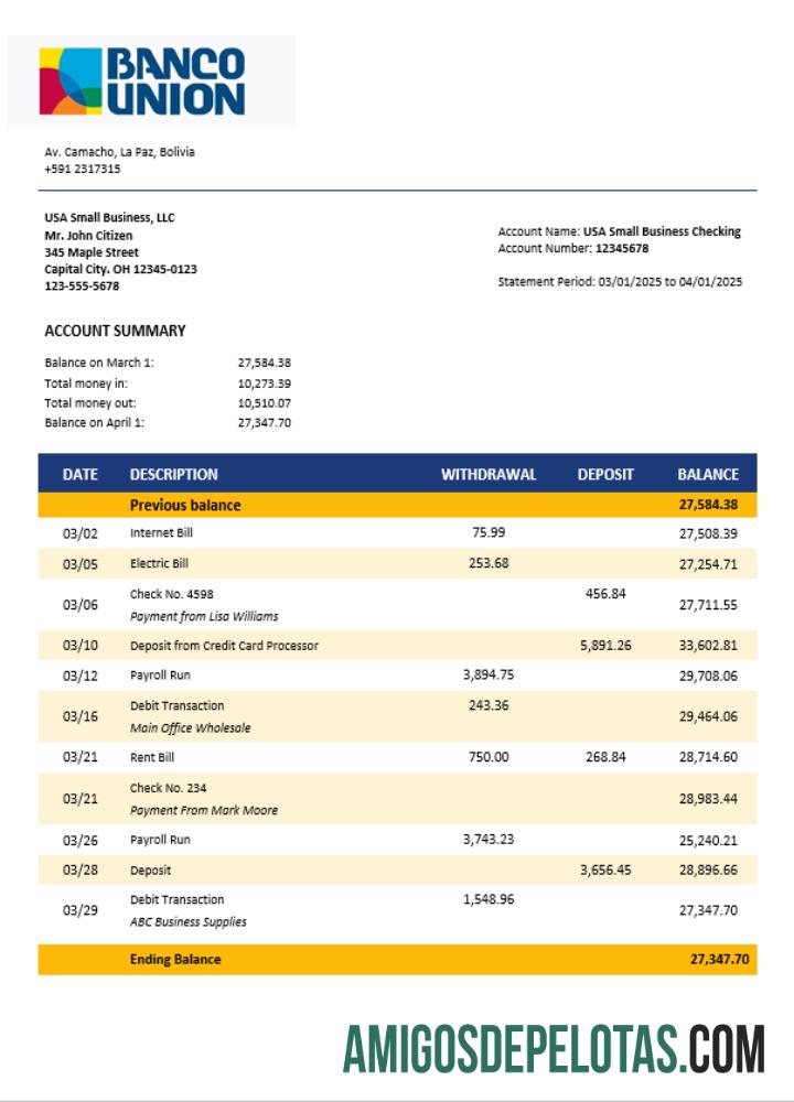Banco serikat bank bisnis firm laporan Word and PDF format pratinjau