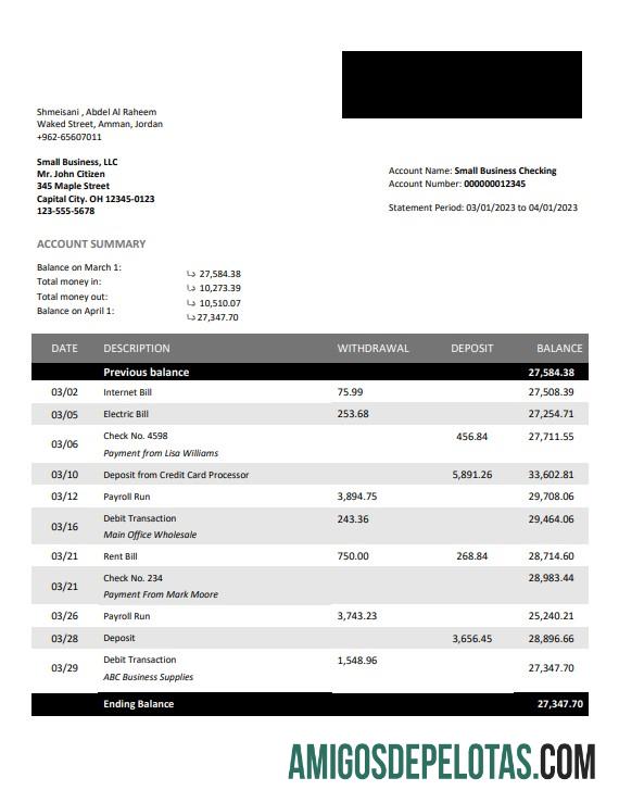 Berkualitas bank Al Etihad firm rekening laporan Word and PDF templat
