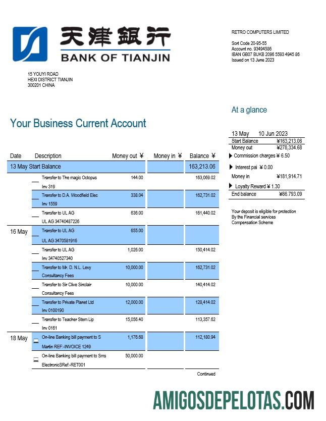 Berkualitas bank of Tianjin bisnis laporan Word and PDF templat