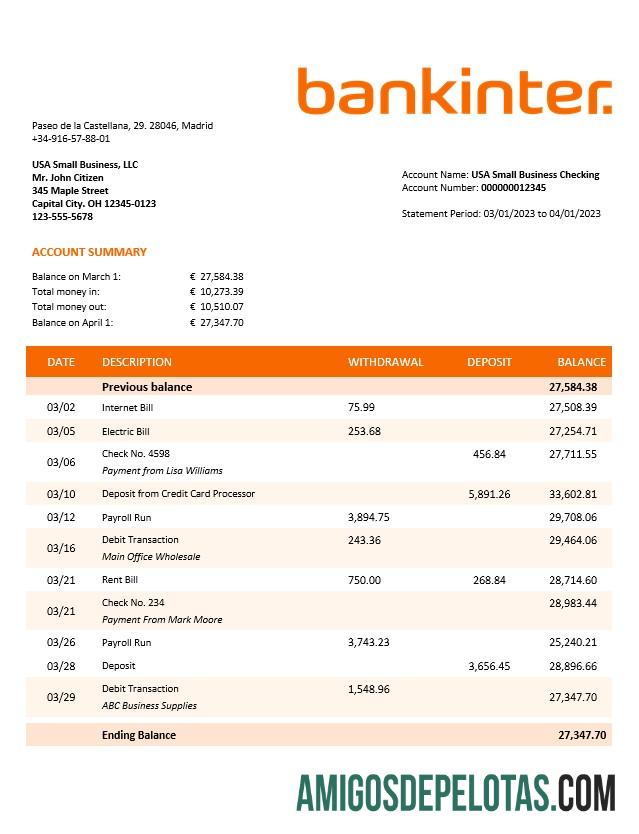 Dapat Diedit Bankinter enterprise laporan Word and PDF templat