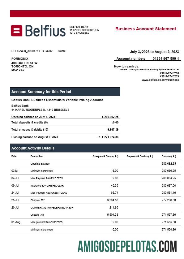 Profesional Belfius bank enterprise laporan Word and PDF templat