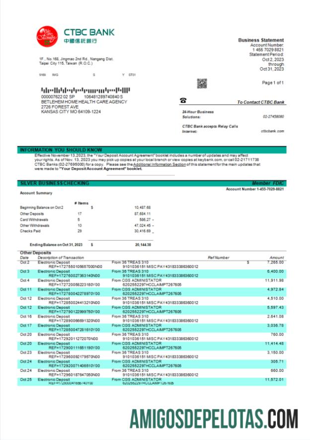 Realistis CTBC bank Perusahaan laporan Word and PDF templat