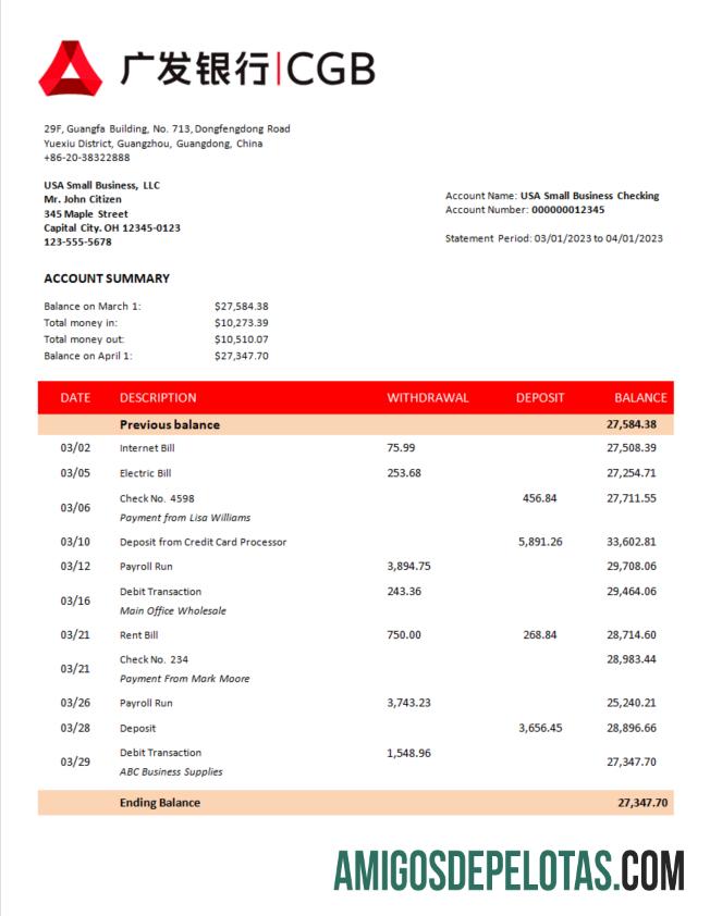 Dapat Diedit Tiongkok Guangfa bank Perusahaan laporan Word and PDF templat