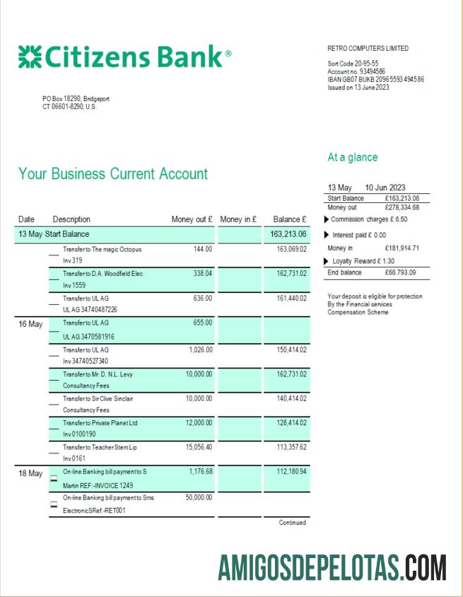 Berkualitas Citizens bank firm laporan Word and PDF templat
