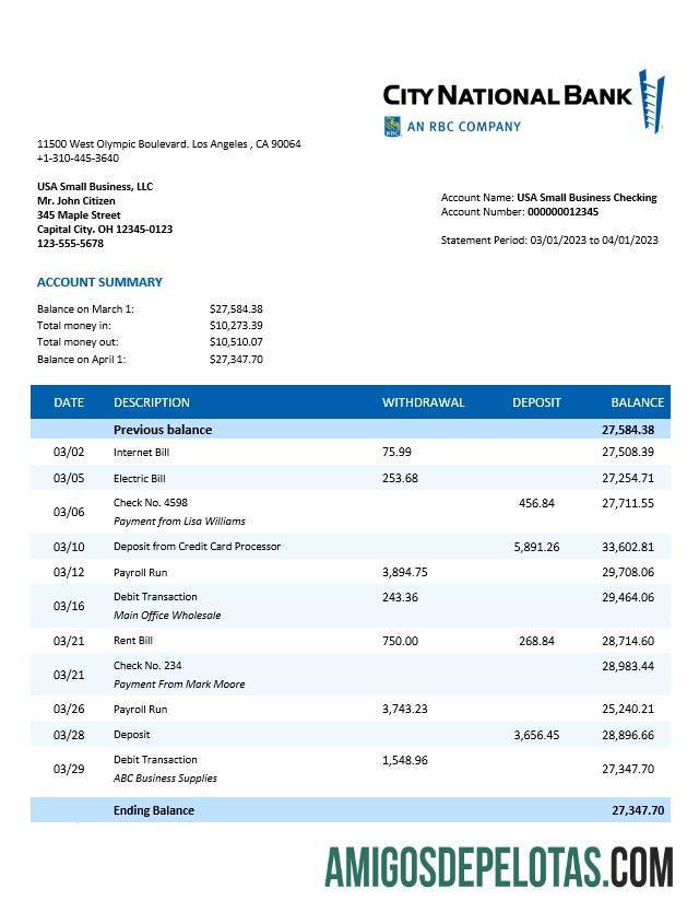 Premium City nasional bank organization laporan Word and PDF templat