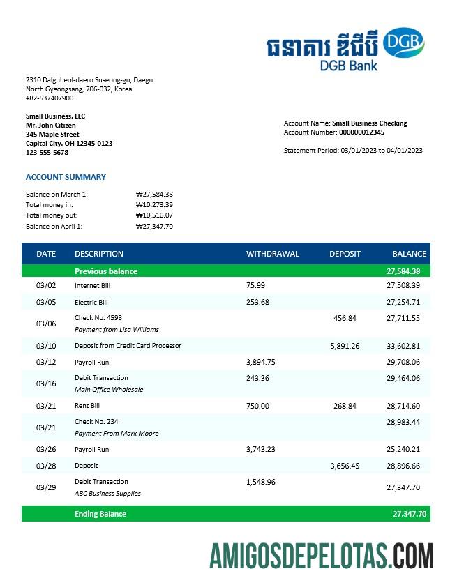 Premium DGB Financial Group bisnis bank laporan Word and PDF templat