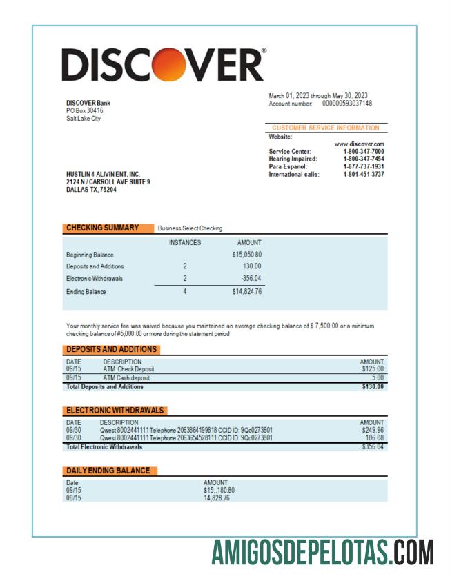 Berkualitas Discover bank bisnis laporan Word and PDF templat