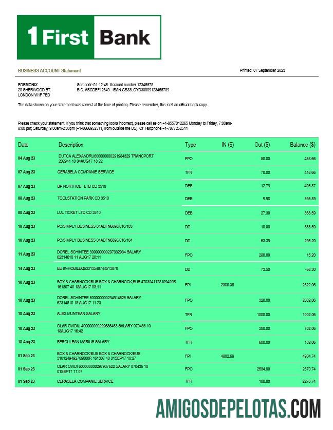 Profesional First Bancorp bank bisnis laporan Word and PDF templat