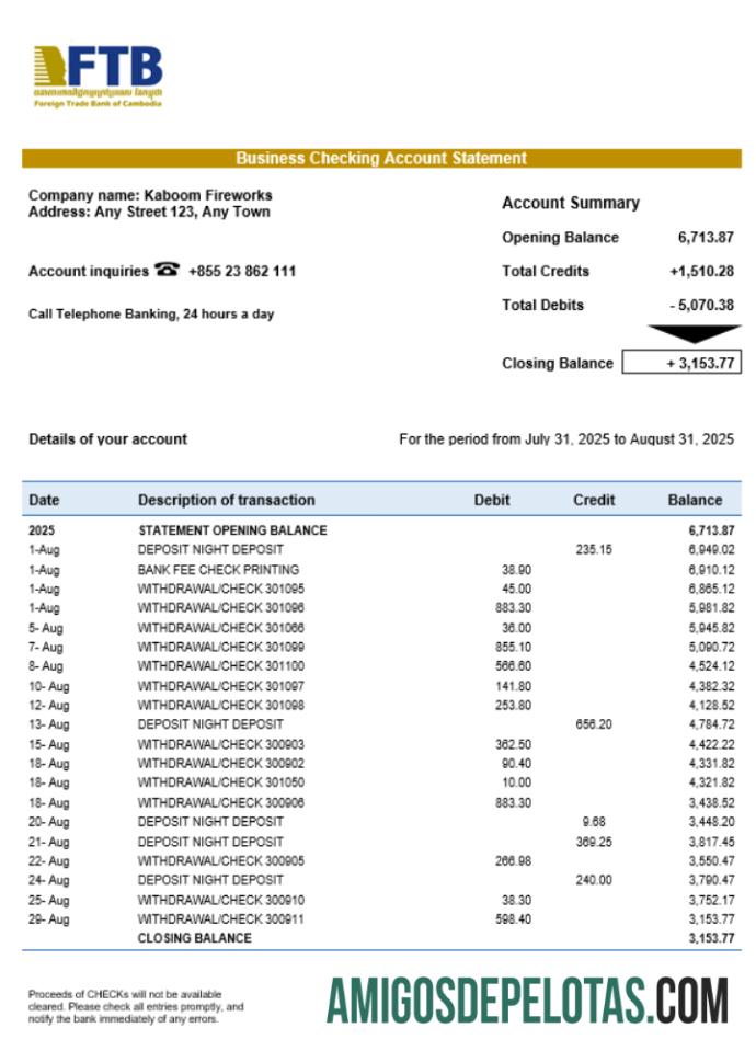 Foreign Trade bank of Cambodian bisnis bank laporan Word and PDF format makering