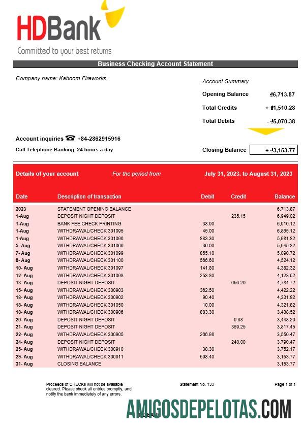 Premium HD bank Perusahaan rekening laporan Word and PDF templat