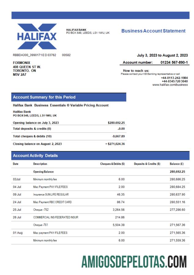 Premium Halifax bank organization laporan Word and PDF templat