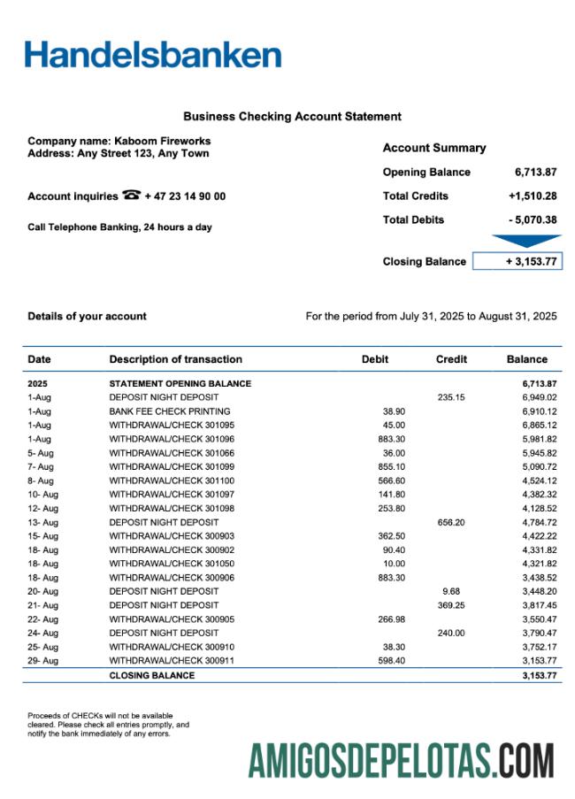 Realistis Norwegian Handelsbank enterprise laporan Word and PDF templat