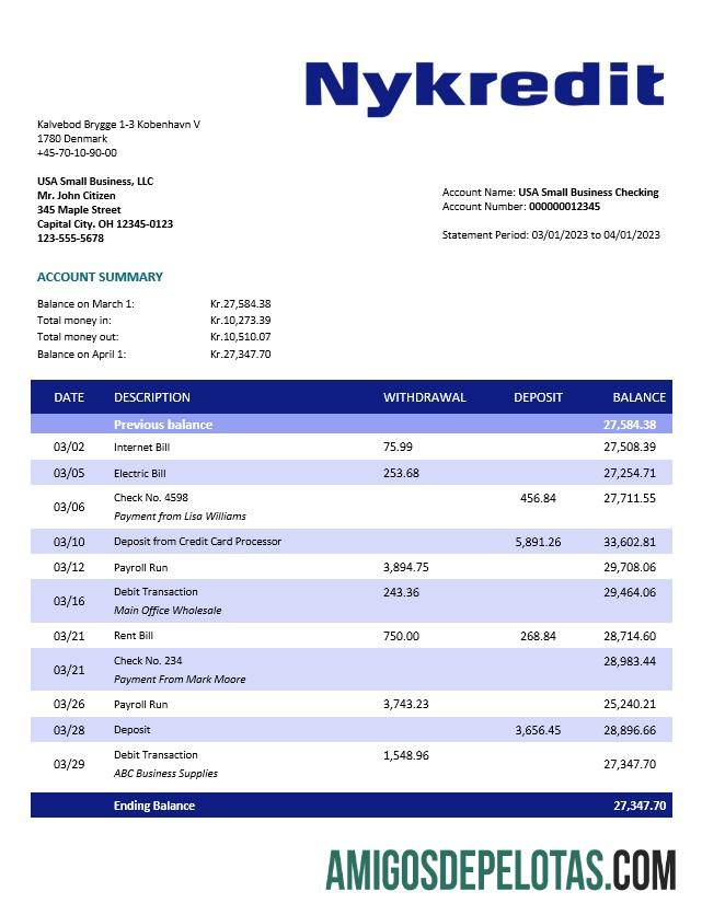 Dapat Diedit Nykredit bank organization laporan Word and PDF templat