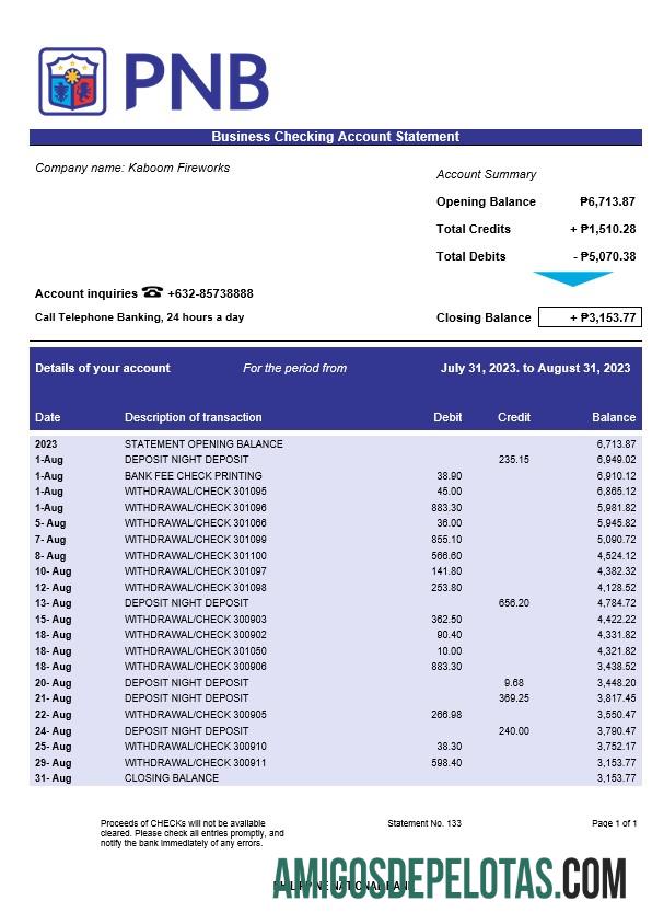 Realistis Philippine nasional bank bisnis laporan Word and PDF templat