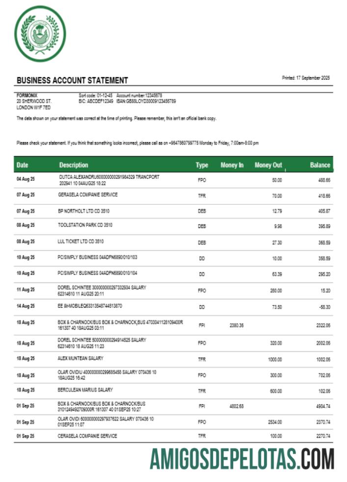Berkualitas Rafidain firm rekening laporan Word and PDF templat