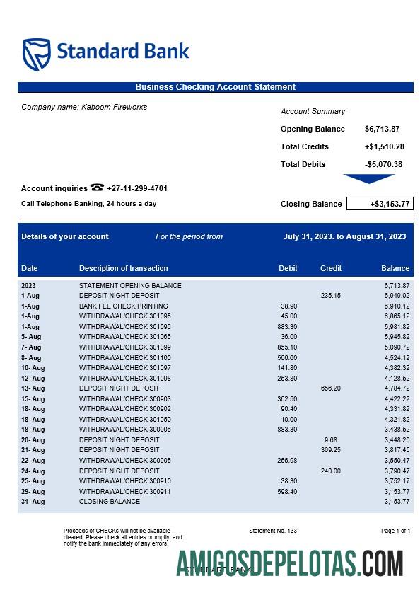 Profesional standar bank organization laporan Word and PDF templat