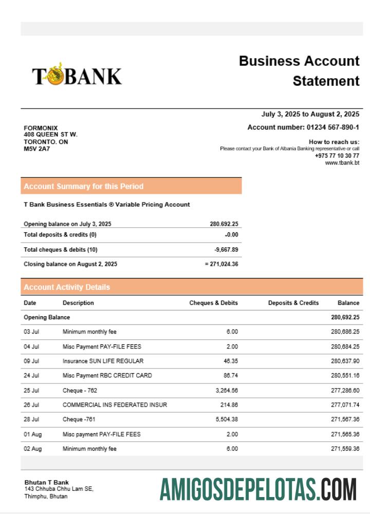 T bank bisnis bank laporan Word and PDF format desain