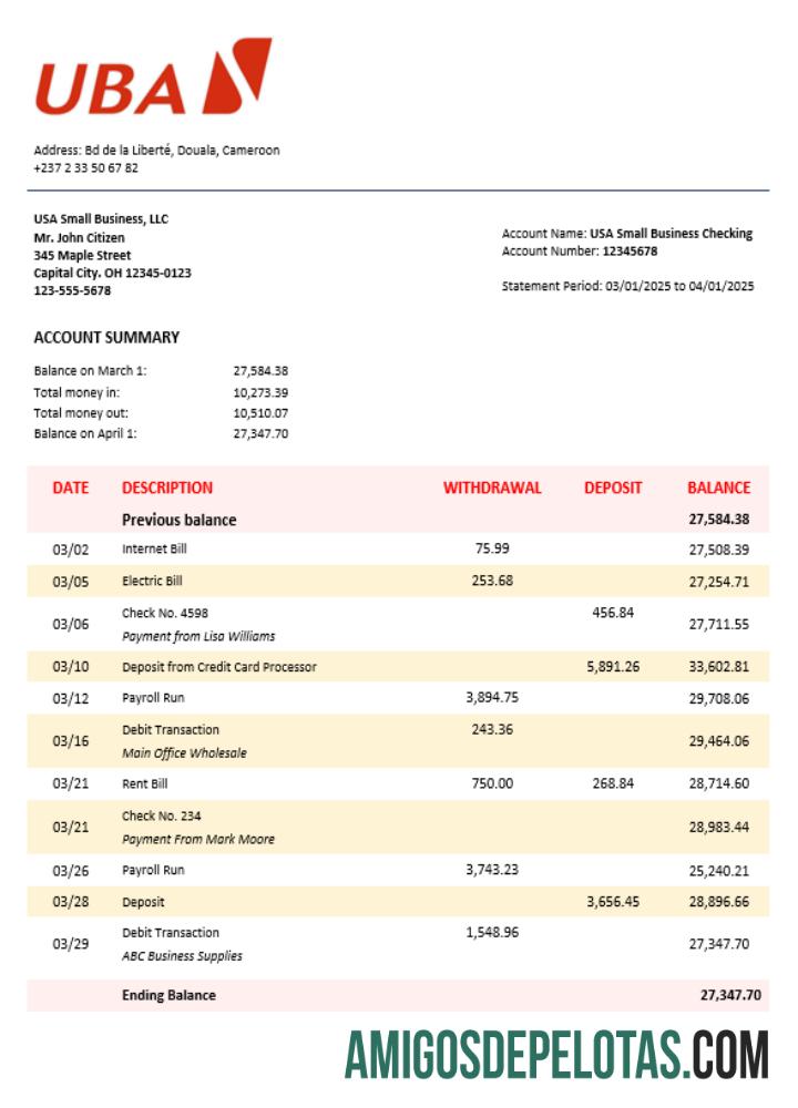 UBA Perusahaan laporan Word and PDF format makering