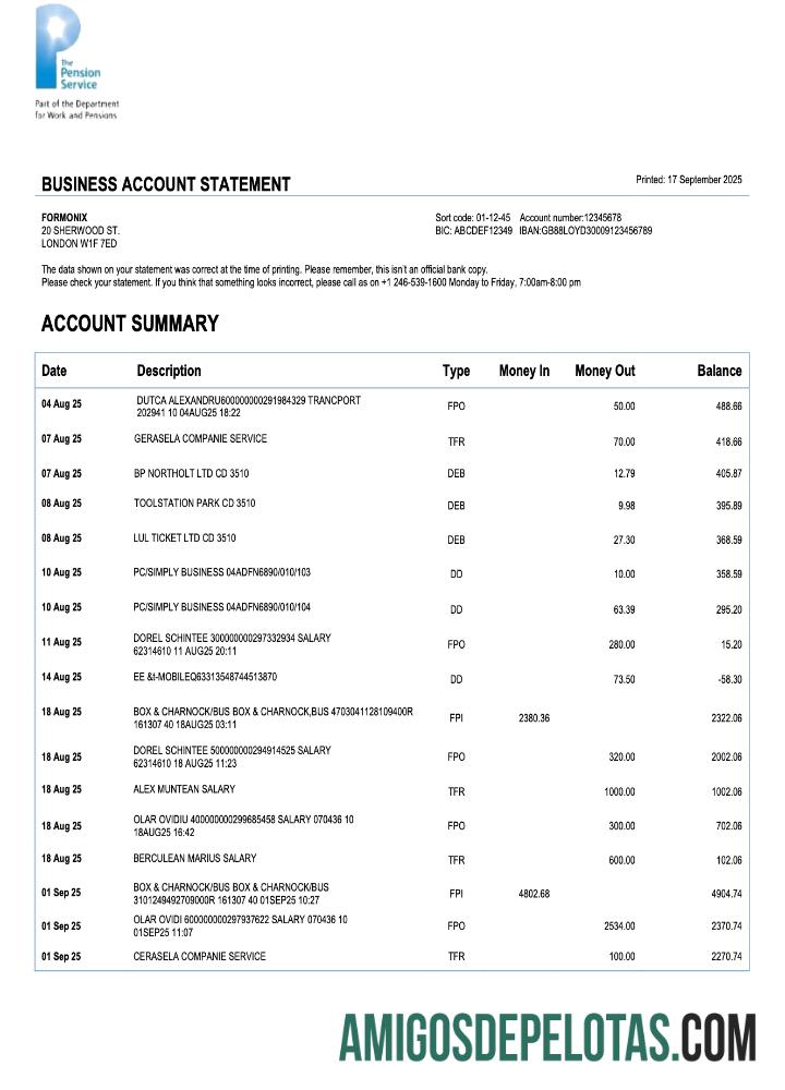 Premium Inggris The Pension layanan firm rekening laporan Word and PDF templat