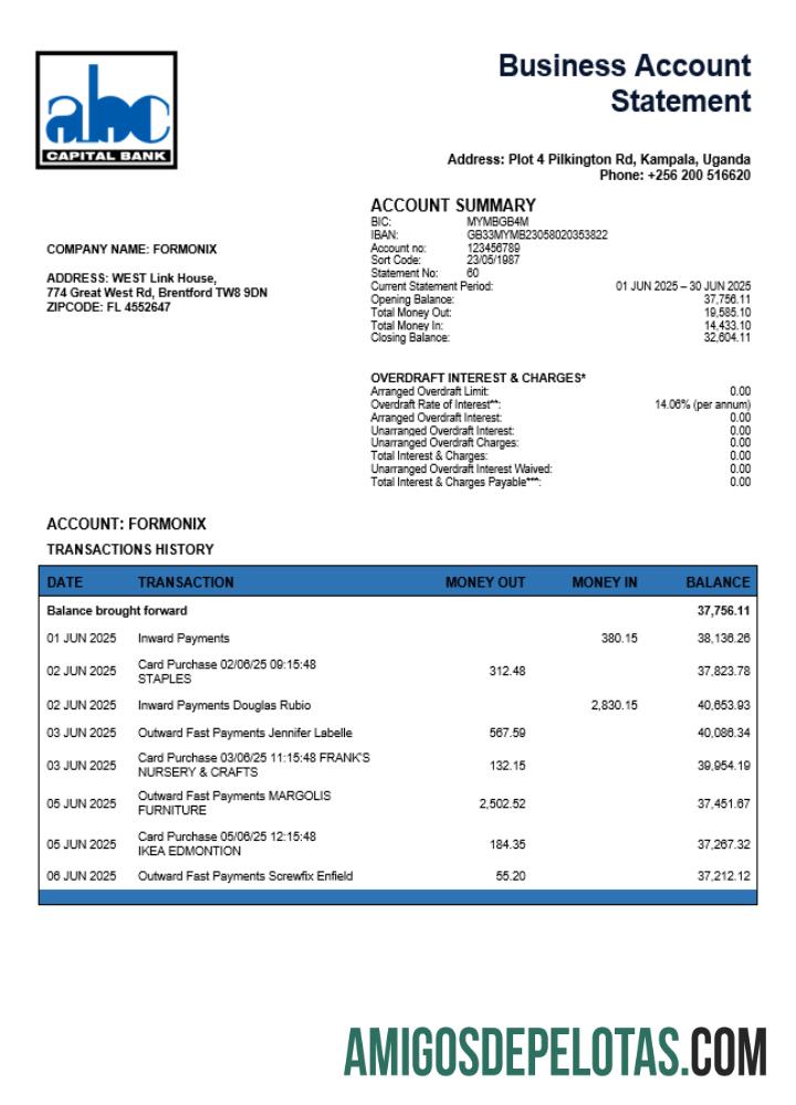 Uganda ABC bank of Uganda enterprise laporan Word and PDF format pratinjau