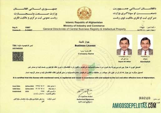 Afganistan bisnis lisensi pratinjau
