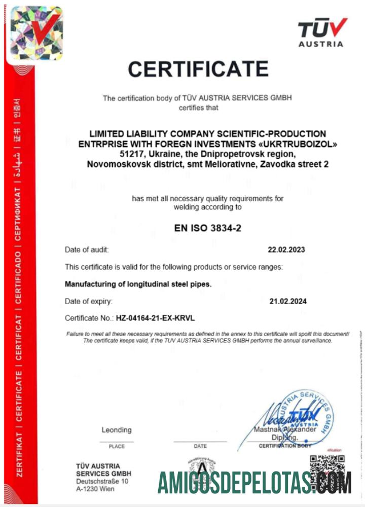 Realistis Austria TUV sertifikat of pendaftaran Word and PDF templat